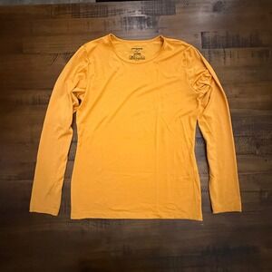 Patagonia Capilene‎ Silkweight Gold Long Sleeve Athletic Shirt Top Small